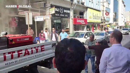 Çocuk giyim mağazasında yangın