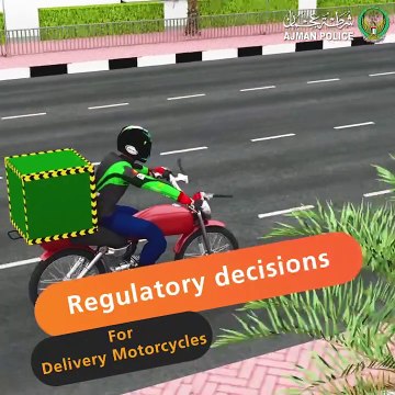 Ajman Police Requires Delivery Motorcyclists to Stick to Right Lanes Only