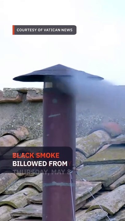 Black smoke signals no pope elected in morning...
