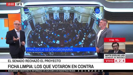 📢 MISIONES VOTO EN CONTRA DE FICHA LIMPIA: "PERDIMOS UNA OPORTUNIDAD PARA TODOS LOS ARGENTINOS"