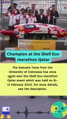 Champion at the Shell Eco-marathon Qatar #news