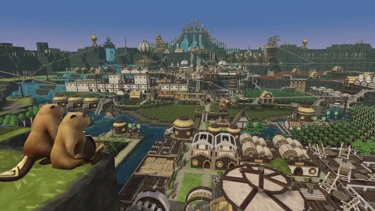 Timberborn: Im neuen Update zum Aufbauspiel lernen Biber jetzt Fliegen - dank Seilbahnen