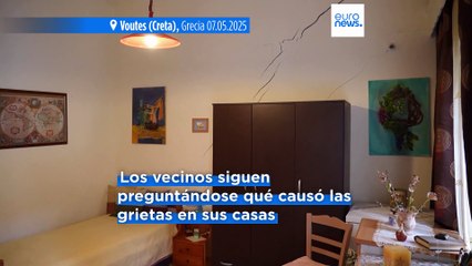 Los vecinos siguen alarmados mientras se investigan las grietas en una zona de Creta