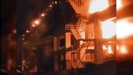 Incendio afecta una nave en la empresa Cemento Cibao en Santiago