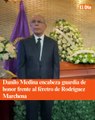 Danilo Medina encabeza guardia de honor frente al féretro de Roberto Rodríguez Marchena