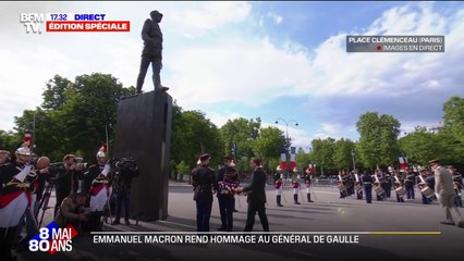 8-Mai: Emmanuel Macron rend hommage au général de Gaulle