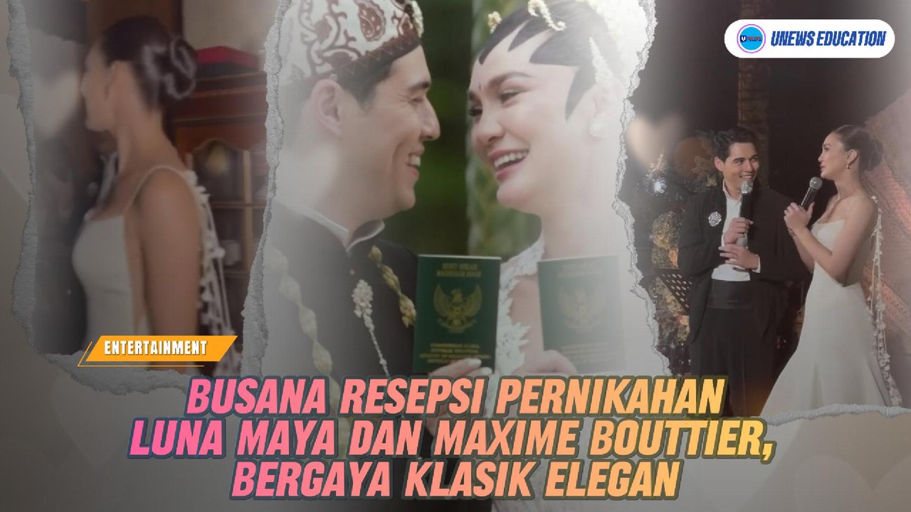 Busana Resepsi Pernikahan Luna Maya dan Maxime Bouttier, Bergaya Klasik Elegan