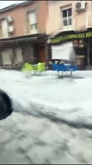 Una fuerte granizada obliga a cortar carreteras en Murcia