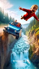 😥🐥Chick saves the baby 👶 from accident🚗 🚗