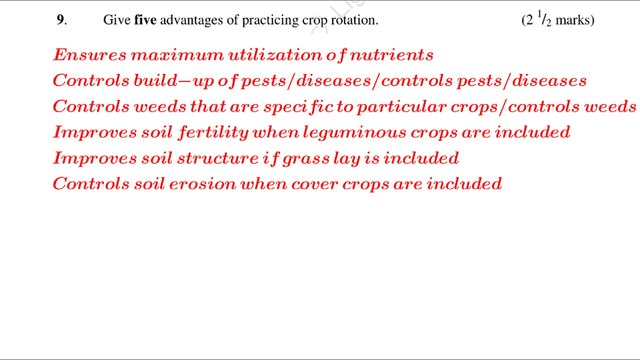 KCSE paper 1 revision #2012 questions and answers #agriculture #livestock production #crop production