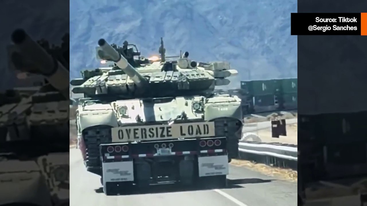 動画：ウクライナ製戦車T-84がアメリカで目撃され、米国内での軍事テストの憶測を呼ぶ