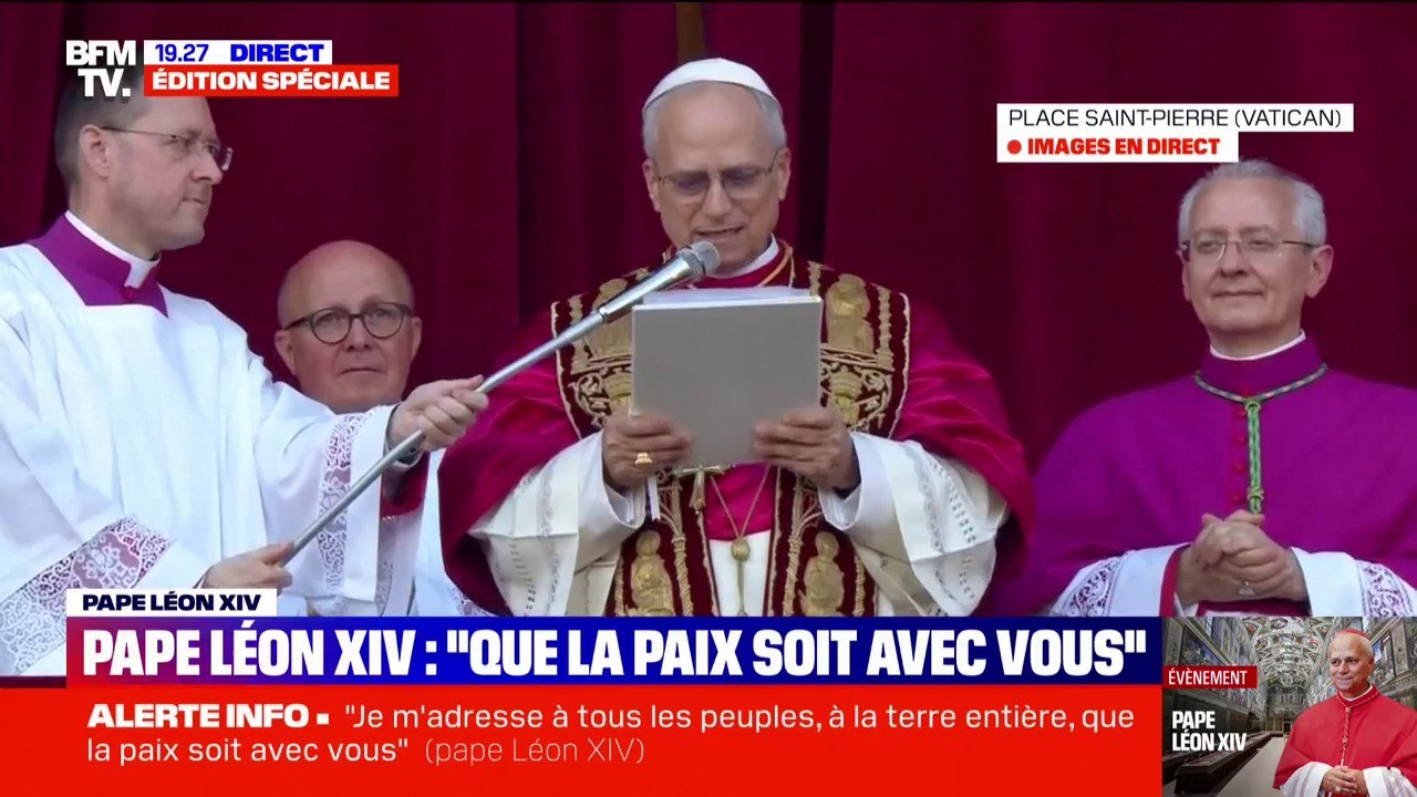 Pape Léon XIV: "Je m'adresse à tous les peuples, à la terre entière, que la paix soit avec vous"