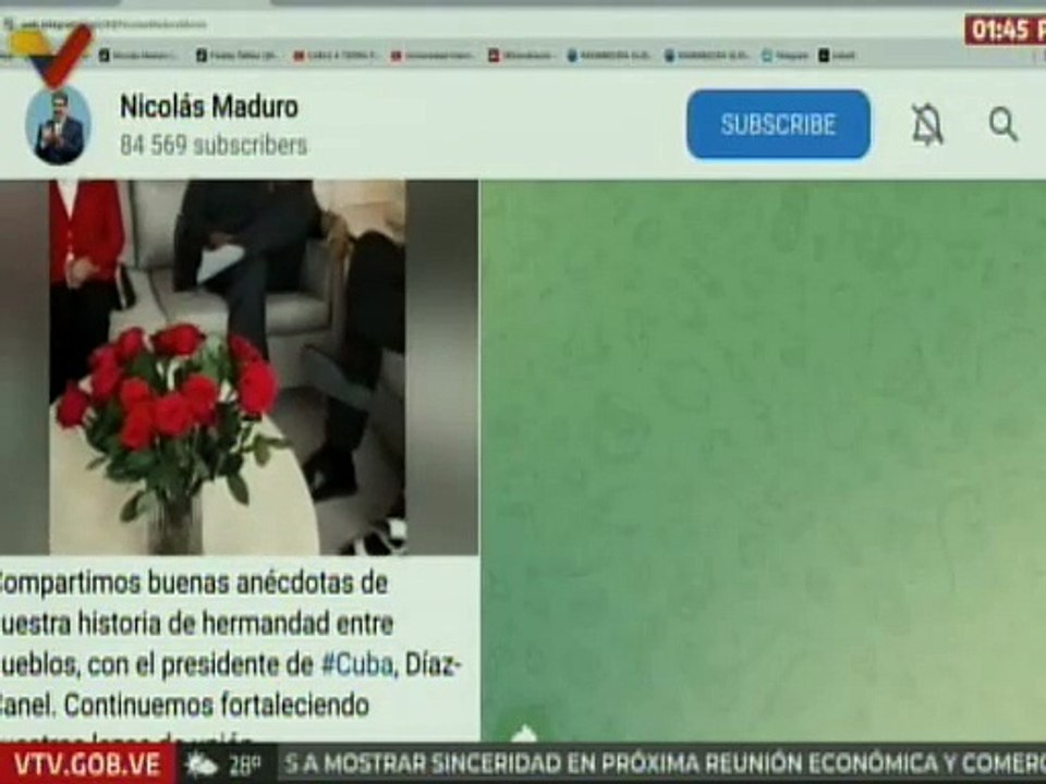 Pdte. Maduro se reúne con su homólogo cubano Díaz-Canel para fortalecer lazos de unión y apoyo mutuo