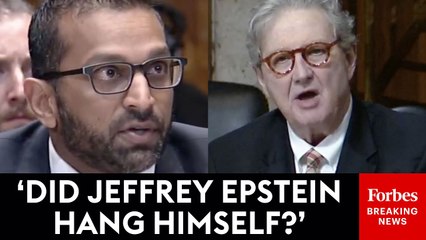 John Kennedy Asks Kash Patel Point Blank Whether Someone Killed Jeffrey Epstein