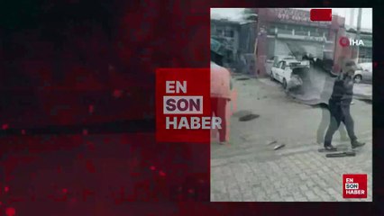 Kars'ta fırtına: 2 iş yerinin çatısı uçtu