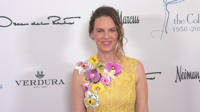 Hilary Swank attends the 2025 Colleagues Spring Luncheon red carpet in Beverly Hills