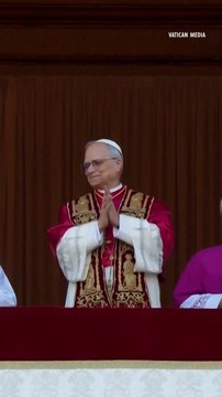Newly Elected Pope Leo XIV Makes First Public Appearance On Balcony in St. Peter's Square