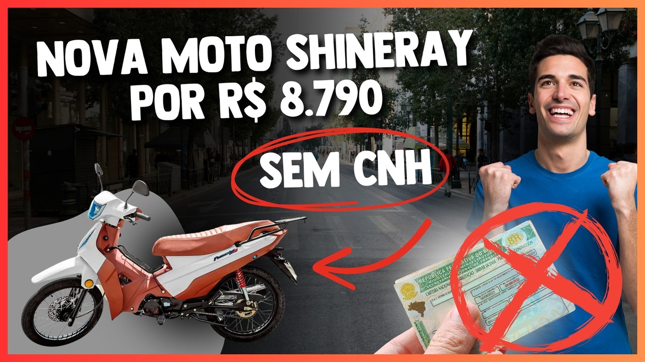 SHINERAY PHOENIX S: Moto de R$ 8.790 que NÃO PRECISA DE CNH