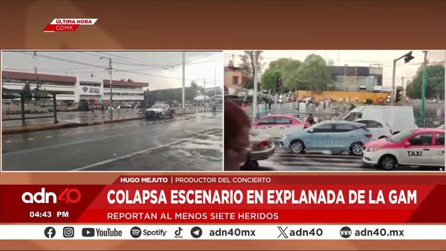 Productor revela detalles de seguridad tras colapso de escenario en explanada de la GAM
