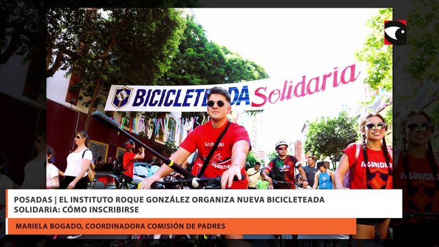 El Instituto Roque González organiza nueva bicicleteada solidaria cómo inscribirse