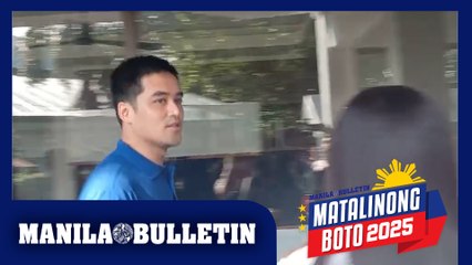 Pasig Mayor Vico Sotto arrives to cast his vote