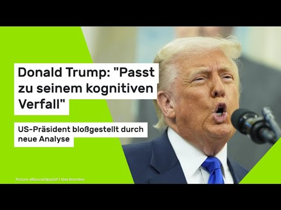 Donald Trump: 'Passt zu seinem kognitiven Verfall' - US-Präsident bloßgestellt durch neue Analyse