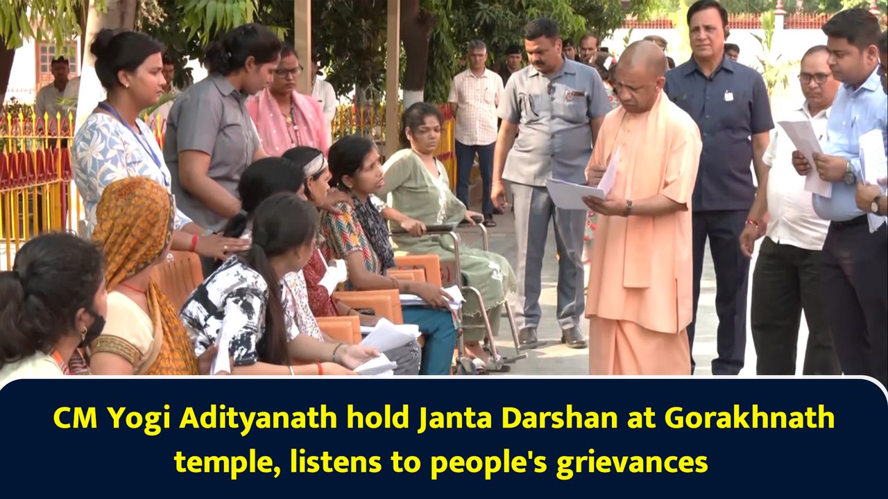 CM Yogi Adityanath hold Janta Darshan at Gorakhnath temple, listens to people's grievances
