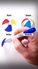 Draw Beach Balls_ _art _drawing _shorts _beach _ball _howtodraw _easydraw(1080P_HD)