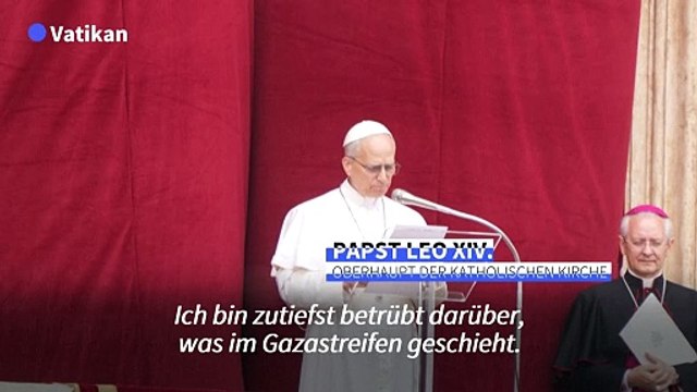 Papst fordert Ende des Gazakrieges und Freilassung der Geiseln