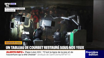 Un tableau de Gustave Courbet restauré sous les yeux des visiteurs au musée d'Orsay