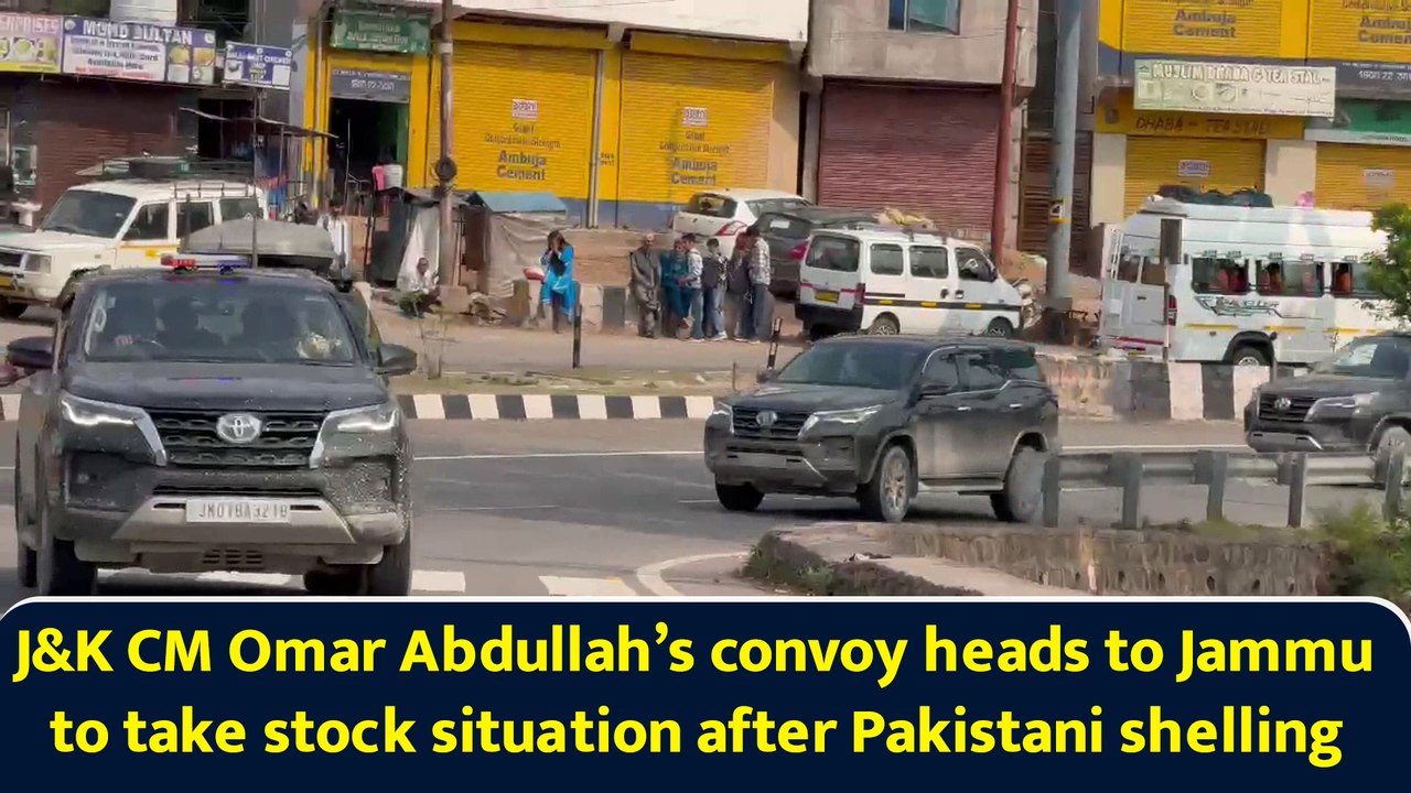 J&K CM Omar Abdullah’s convoy heads to Jammu to take stock situation after Pakistani shelling