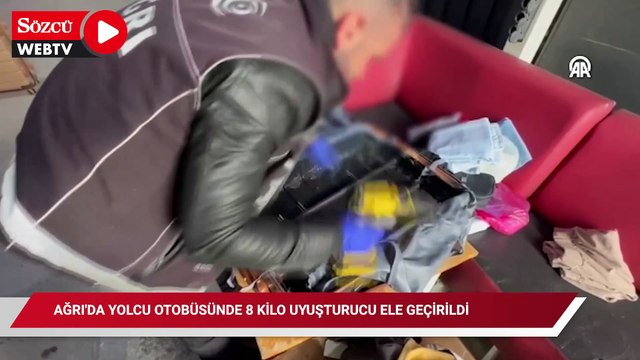 Ağrı'da yolcu otobüsünde 8 kilo uyuşturucu ele geçirildi