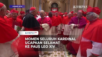 Seluruh Kardinal Ucapkan Selamat ke Paus Leo XIV usai Terpilih