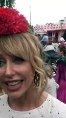 Emma Garcia más feliz que nunca acude por primera vez a la Feria de Sevilla