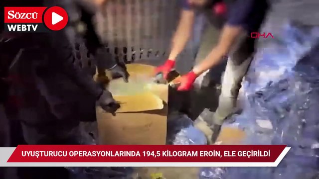 Şanlıurfa ile Van'da düzenlenen operasyonlarda 194,5 kilogram eroin, ele geçirildi