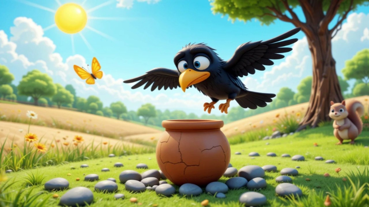 The Thirsty Crow | Moral Story for Kids | Learning with Fun