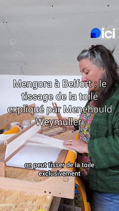 Le tissage d'une toile, expliqué par Menehoud Weymuller de l'atelier Mengora à Belfort