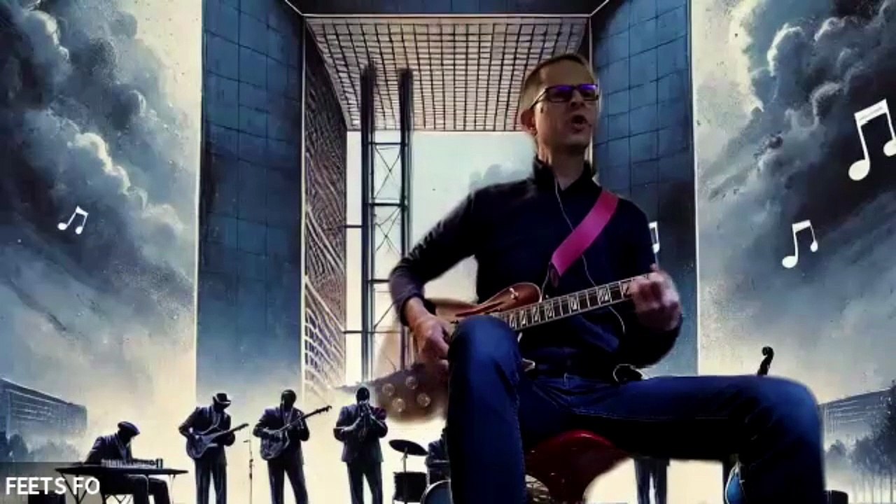 "le Blues a débarqué sous l'Arche de la Défense" sur l'air de "Lorelei Sebasto Cha" de H.F. Thiefaine