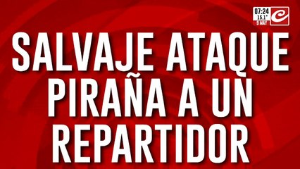 Salvaje ataque piraña a repartidor queda registrado en video