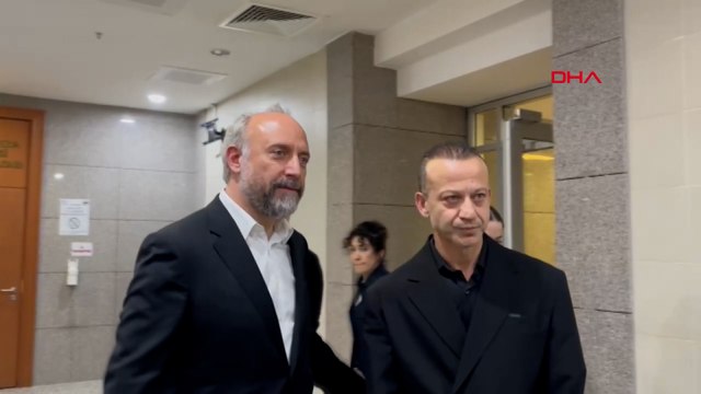 Halit Ergenç ve Rıza Kocaoğlu adliyeye geldi