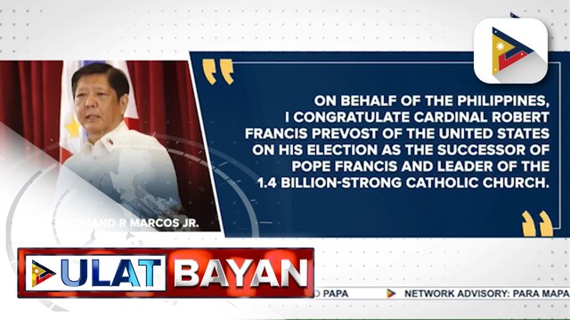 PBBM, nagpaabot ng pagbati sa bagong halal na Santo Papa