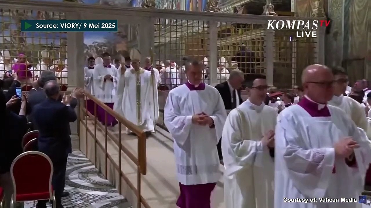 Momen Paus Leo XIV Dapat Tepuk Tangan Para Kardinal usai Pimpin Misa Perdana di Vatikan