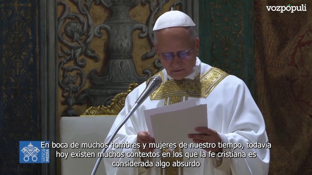Primer mensaje del Papa León XIV en su primera misa oficiada en la Capilla Sixtina