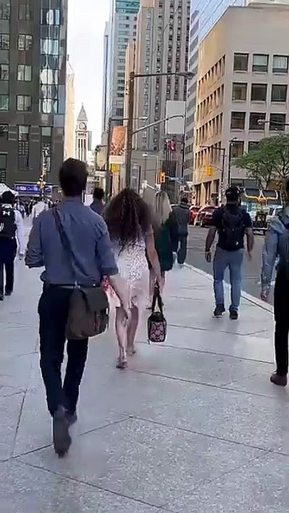 Walk on Bay Street in Toronto_ Canada 🇨🇦 _shorts(360P)