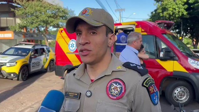 Motociclista sofre fratura exposta após acidente em cruzamento de Umuarama