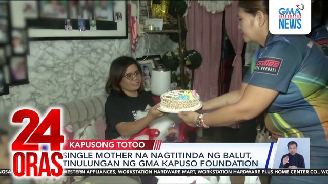 Single mother na nagtitinda ng balut, tinulungan ng GMA Kapuso Foundation | 24 Oras