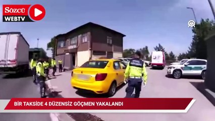 Sakarya'da bir takside 4 düzensiz göçmen yakalandı