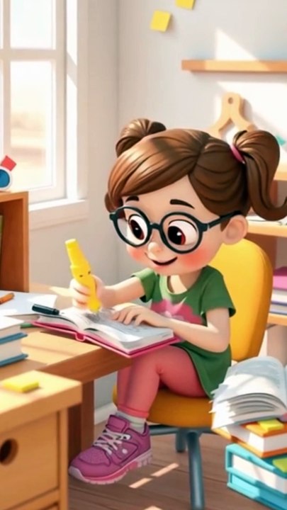 Story of magical sleepy highlighter | stories for kids | cartoon for kids | cartoon