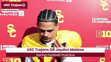 USC quarterback Jayden Maiava Evaluates Receiver Chemistry