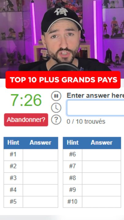 TOP 10 DES PAYS LES PLUS GRANDS DU MONDE ?!